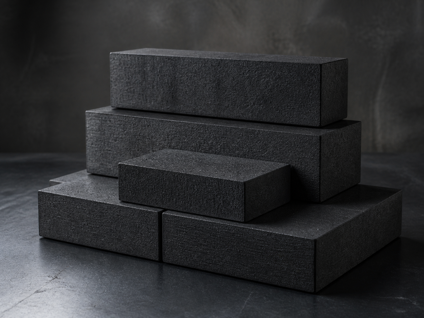 Industrial carbon blocks arranged for material supply